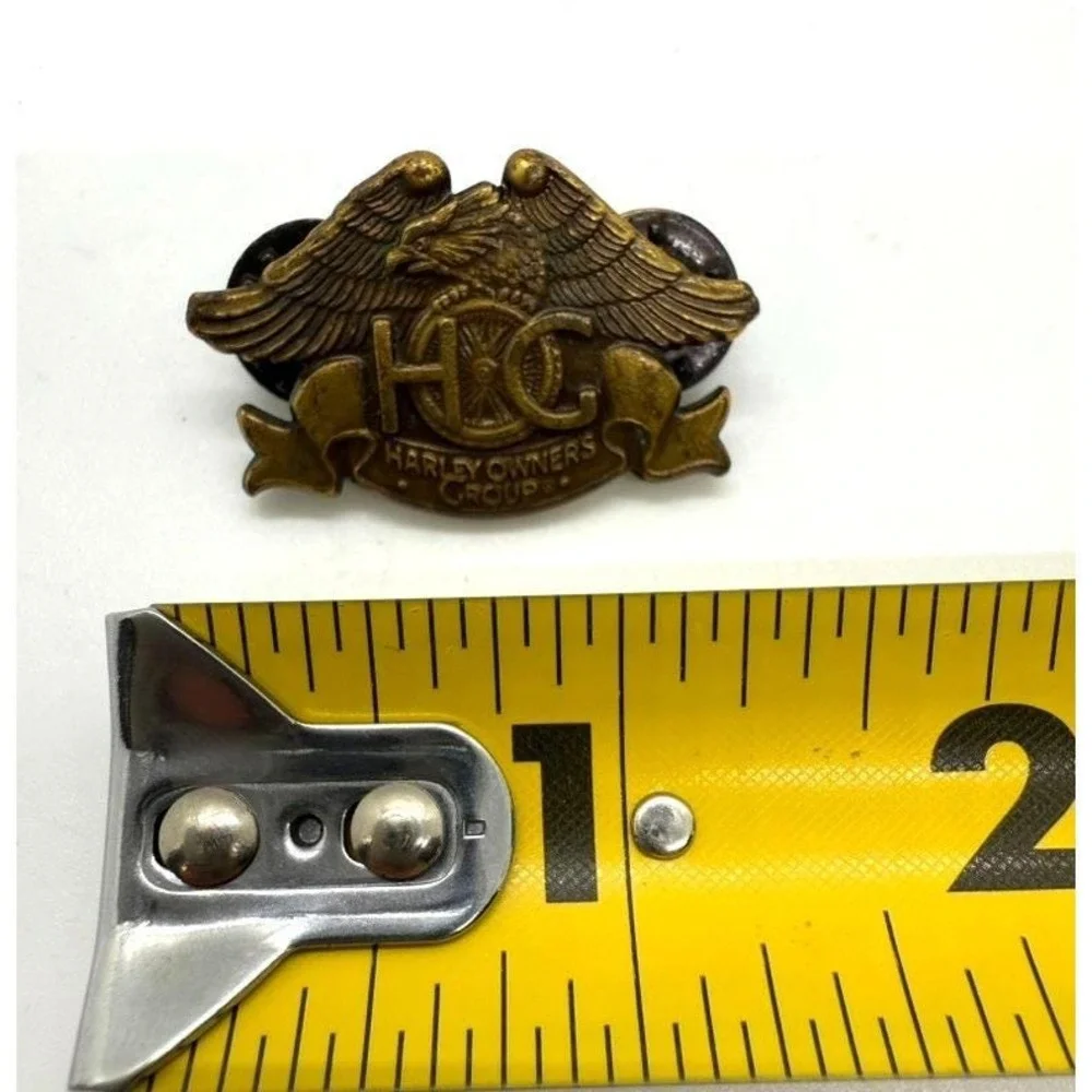 Rare 1983 Harley HOG Pin Brass Eagle –Historic Founding Year Harley Owners Group